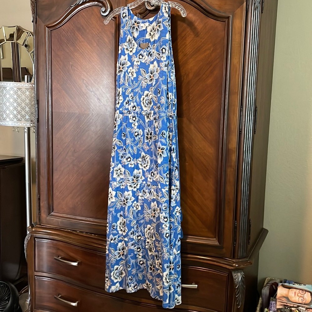 SOLD!! J Jill V-Neck Maxi with Boho Ties on Elastic Waist Sides